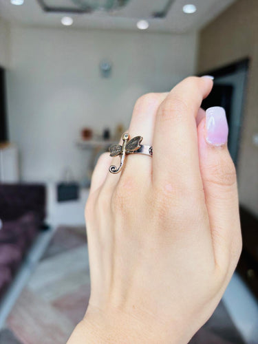 925 Silver Fly Charm Ring